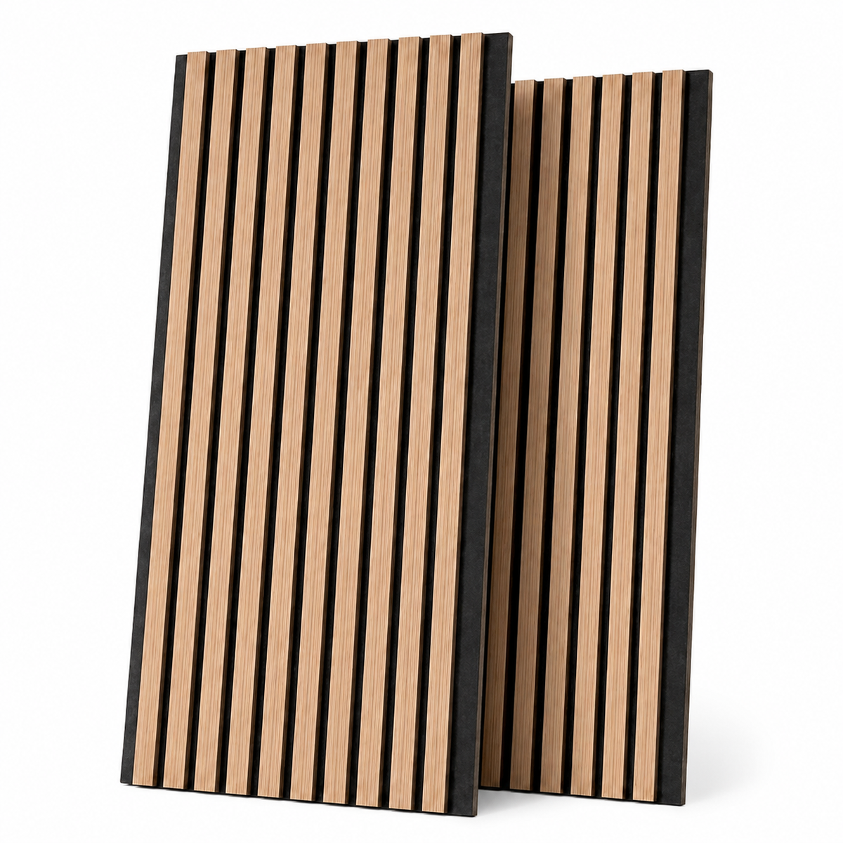 Panel Acústico MDF Con Listones Y Aislamiento 120x60 Cm Pack 2