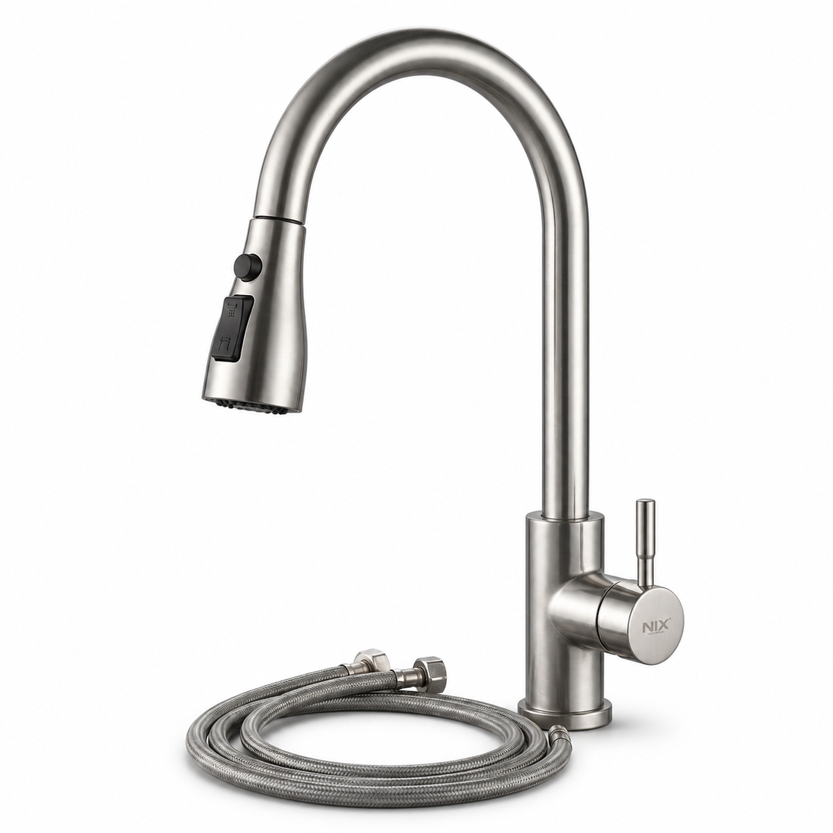 Rubinetto da Cucina Estraibile a 360 Gradi in Acciaio Inox