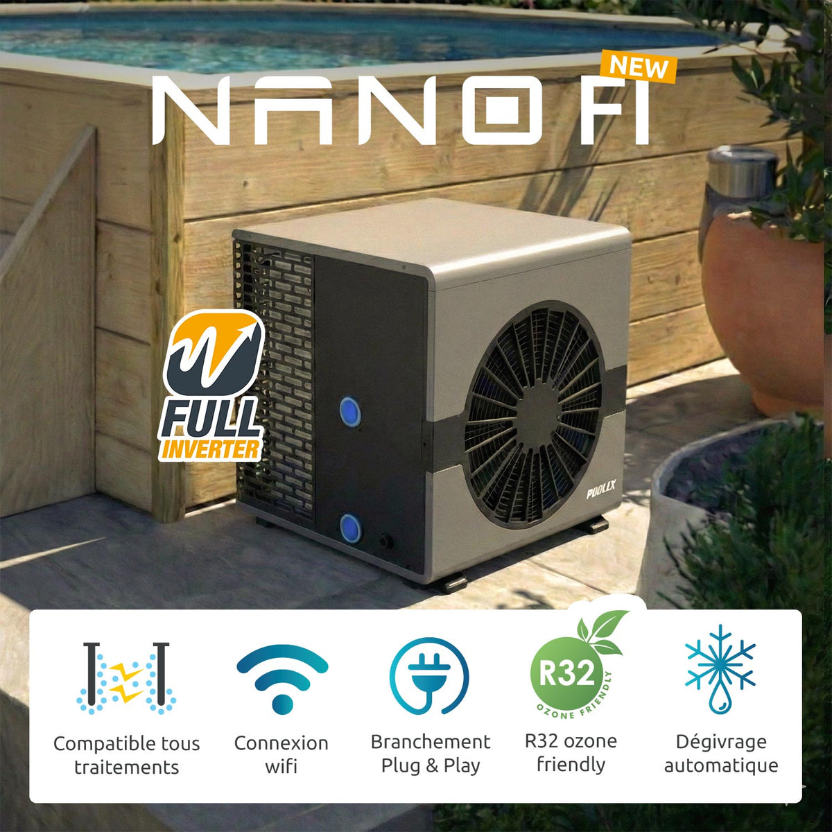 Poolex - Bomba de calor Nano FI para piscina