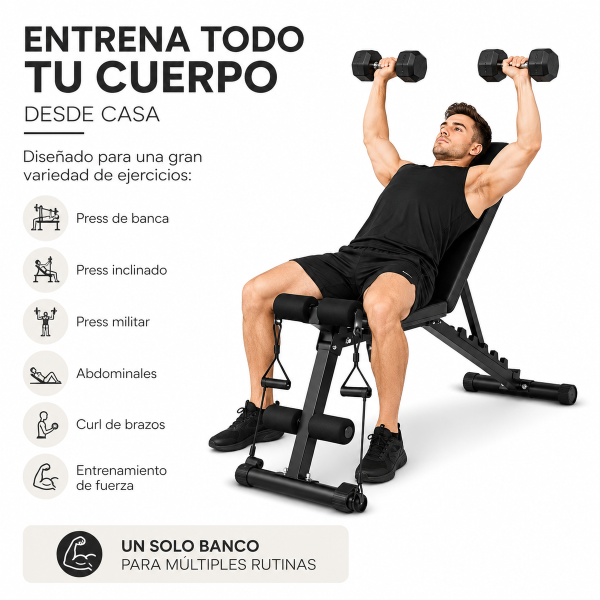 Panca palestra pieghevole 120 kg
