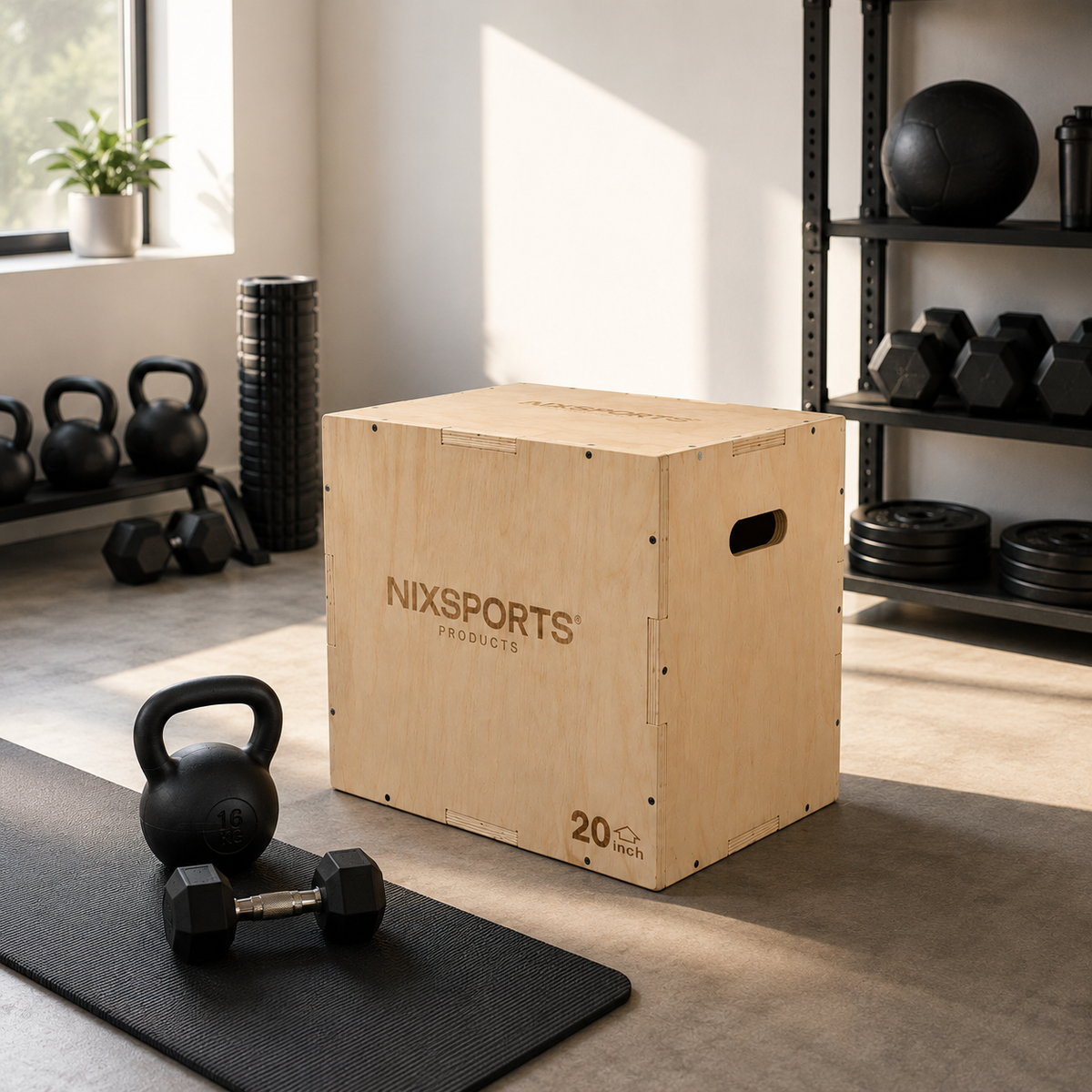 Cajón Pliométrico De Madera Tres Alturas