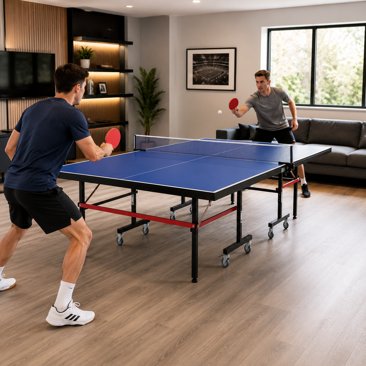Mesa De Ping Pong Plegable Compacta Con Red Incluida