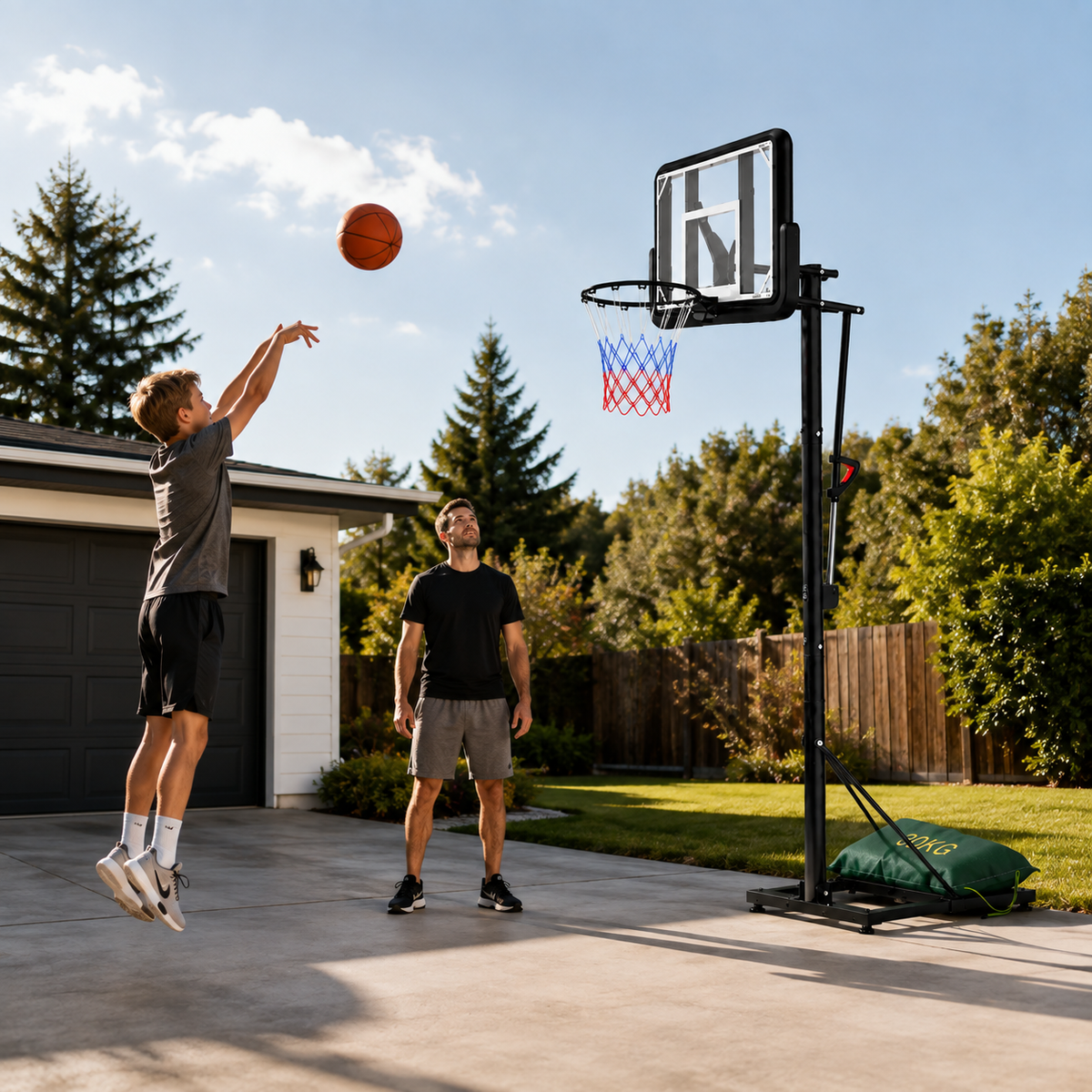 Canasta de Baloncesto con Altura Regulable 2,45-3,05 m