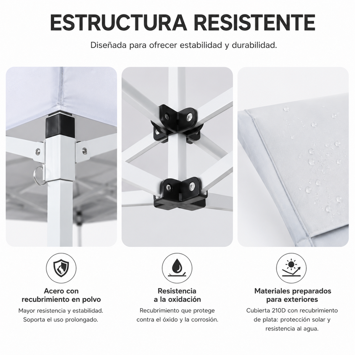Carpa Plegable 6x3 M Con 6 Paredes Y Estructura Reforzada