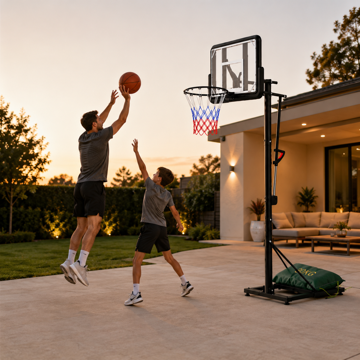Canasta de Baloncesto con Altura Regulable 2,45-3,05 m