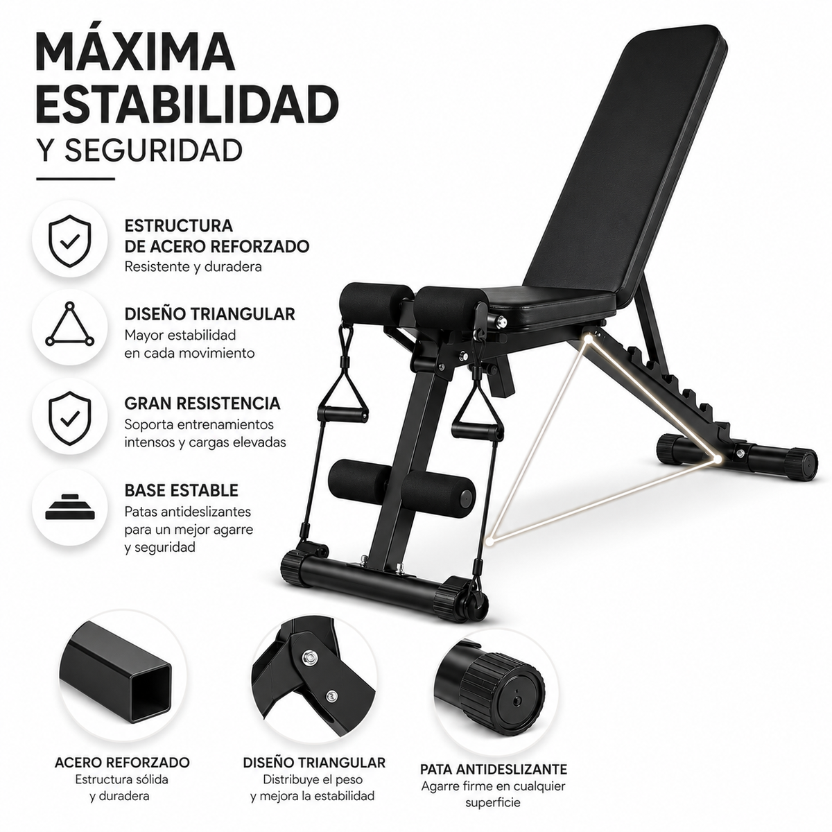 Panca palestra pieghevole 120 kg