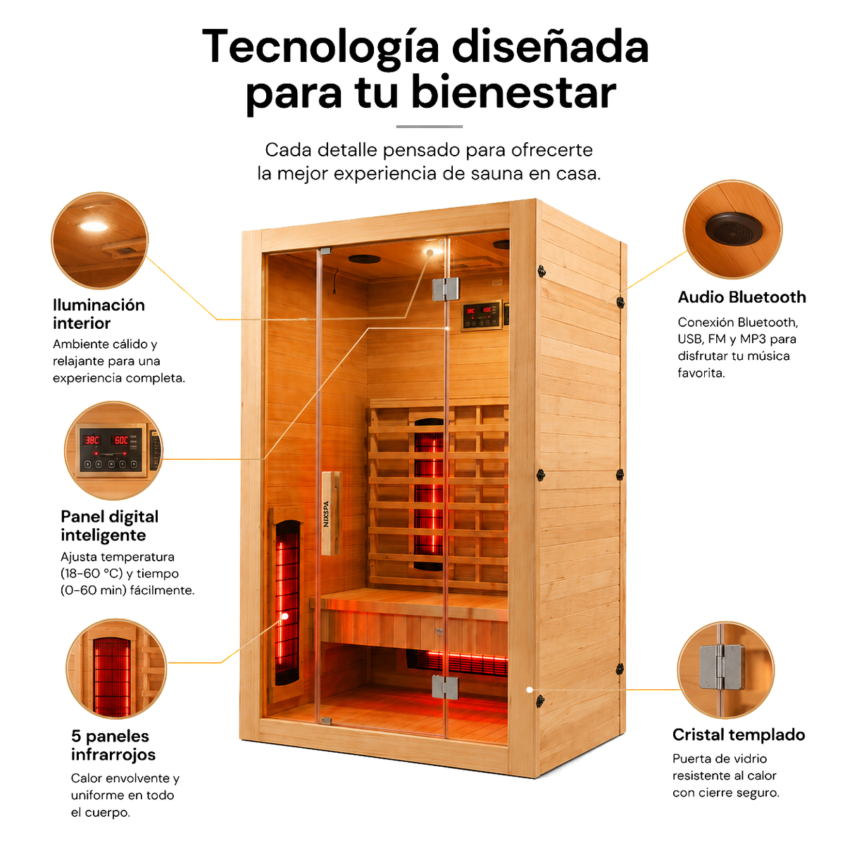 Infrarotsauna für zu Hause für 2 Personen