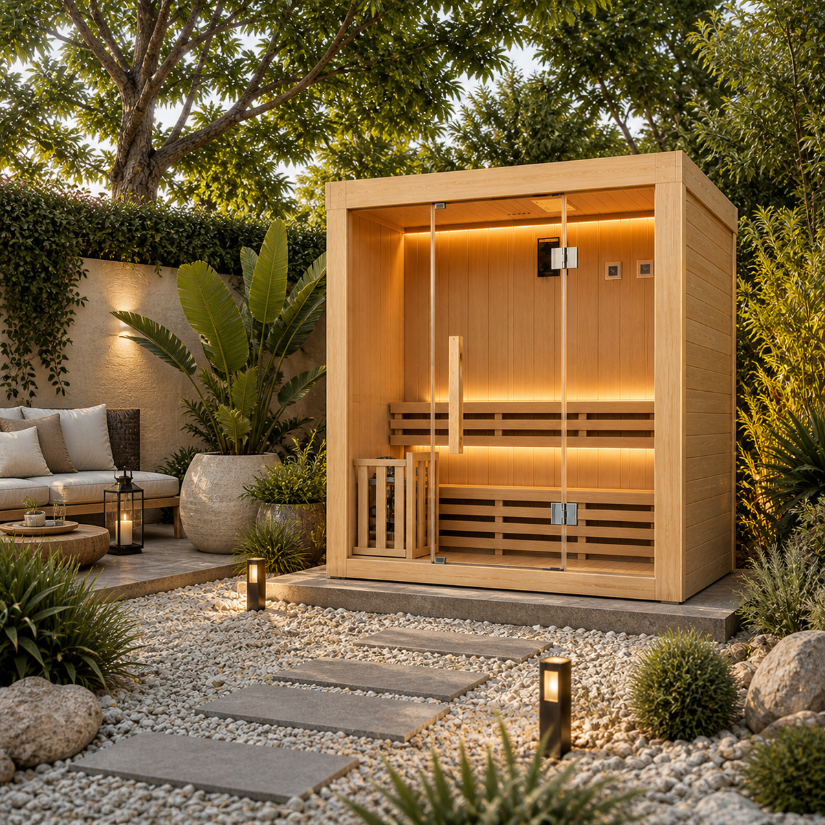 Sauna Finlandesa de Vapor para casa 3 Plazas