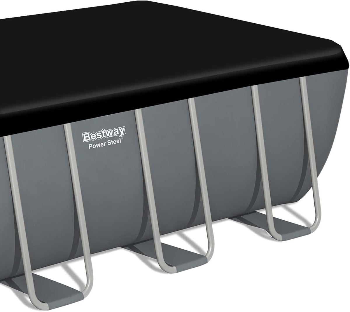 Bestway – Power Steel piscina desmontable rectangular (488 × 244 × 122 cm)