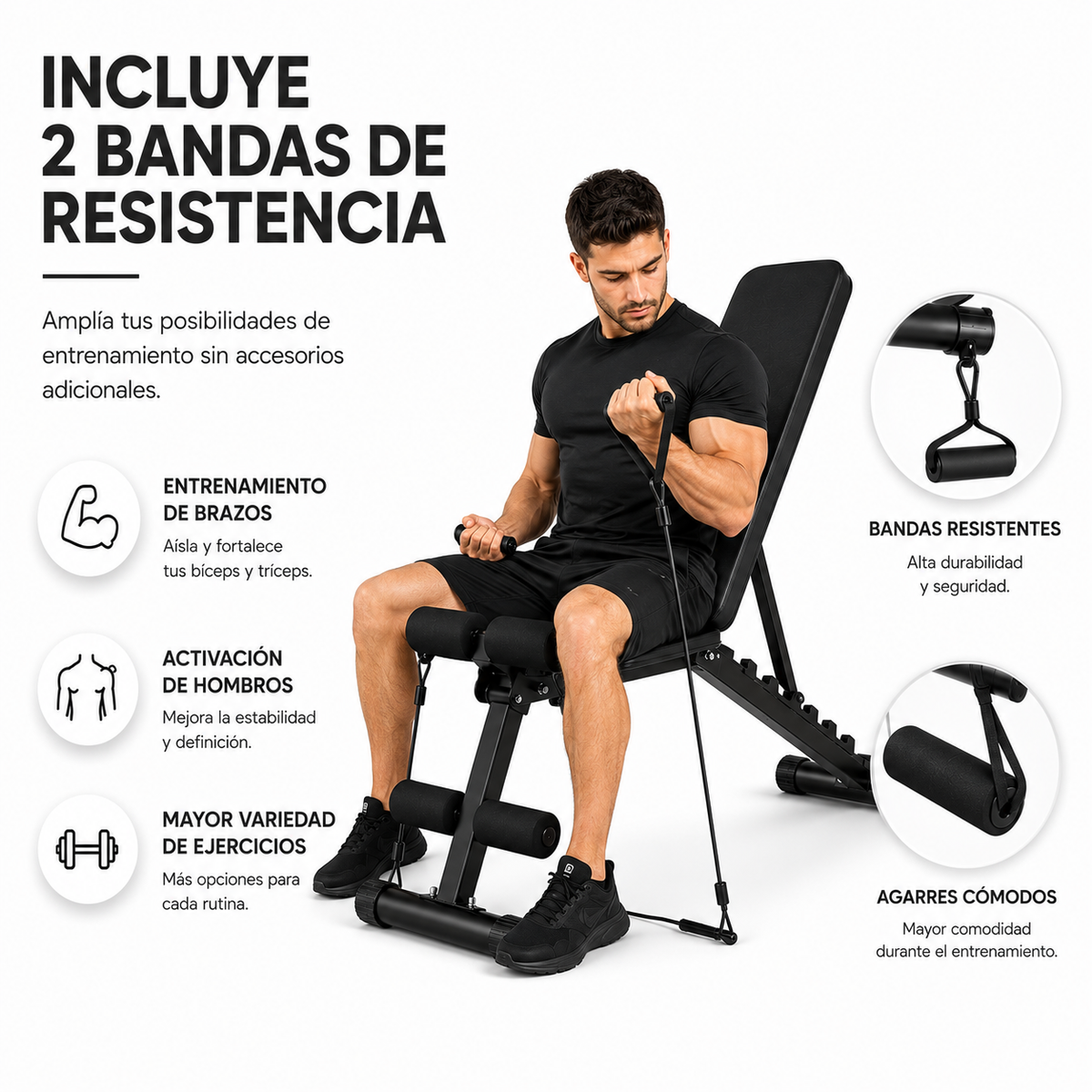 Panca palestra pieghevole 120 kg