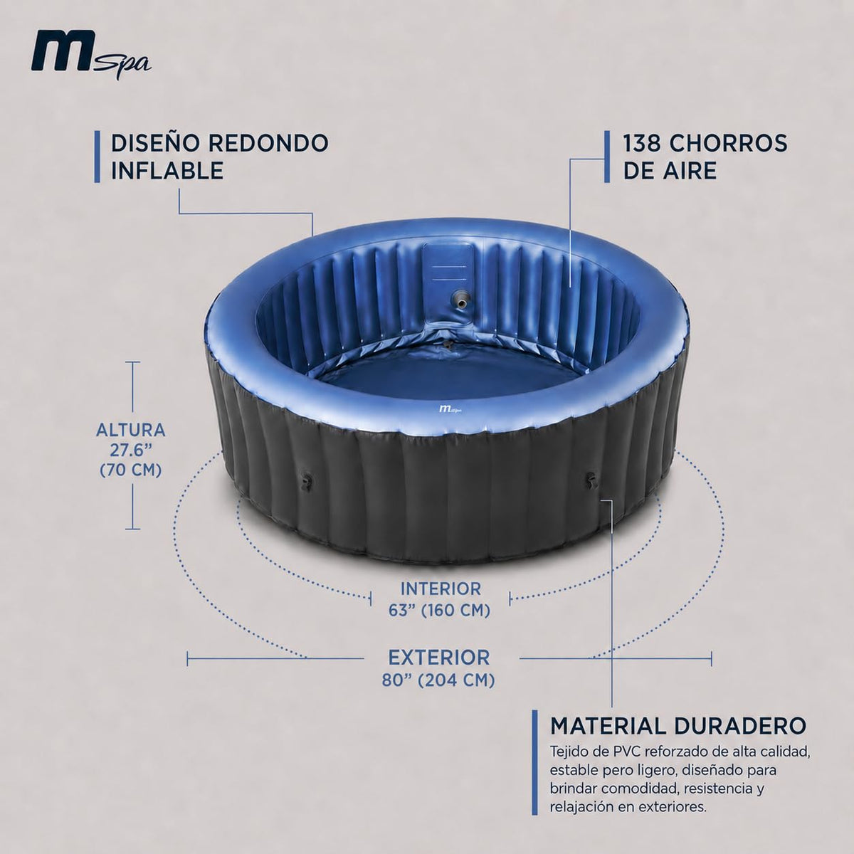 MSpa – Spa hinchable circular Bergen 4–6 personas