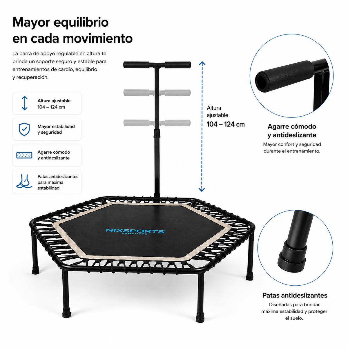 Tappeto elastico fitness 3 in 1 pieghevole