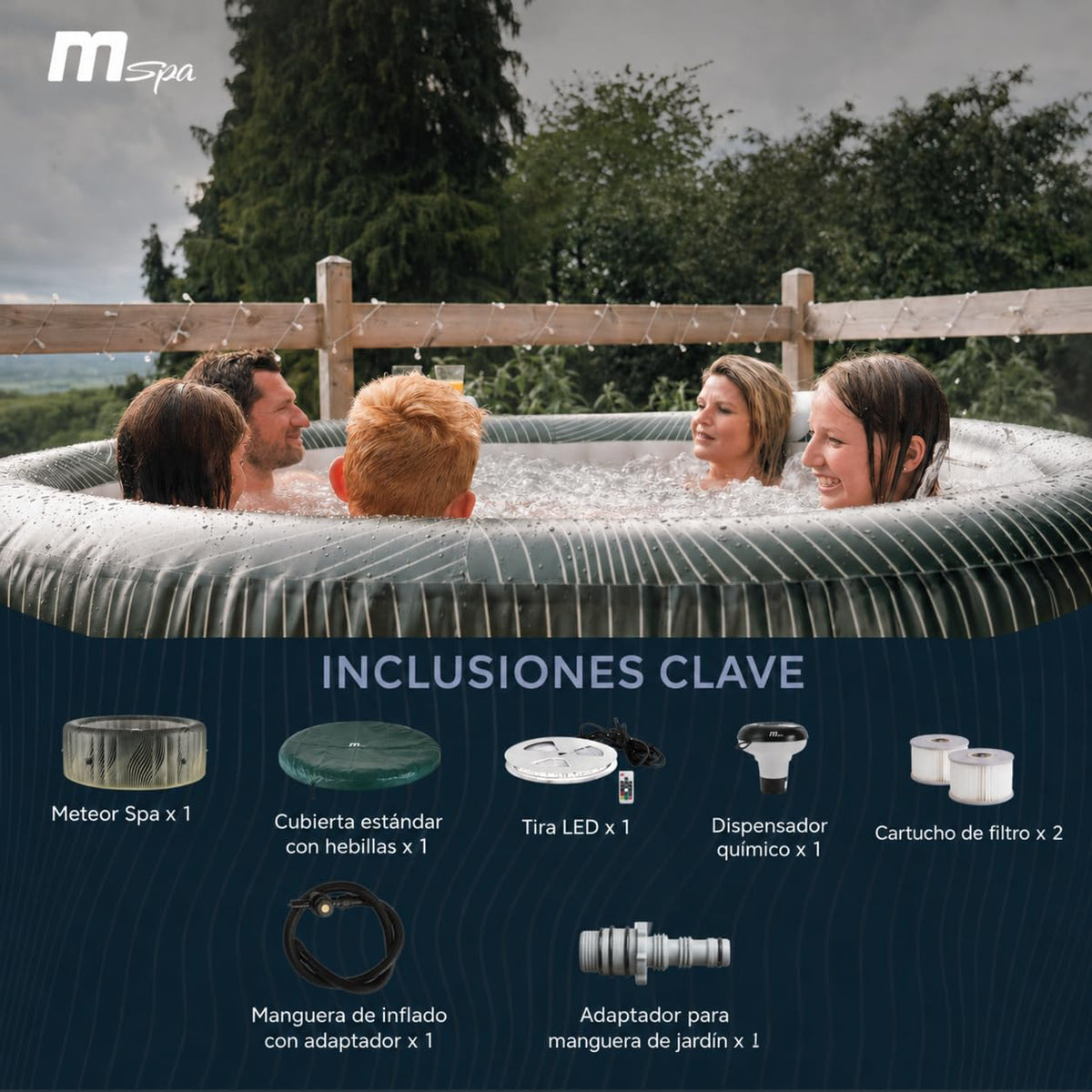 MSpa – Spa hinchable circular Meteor 4–6 personas