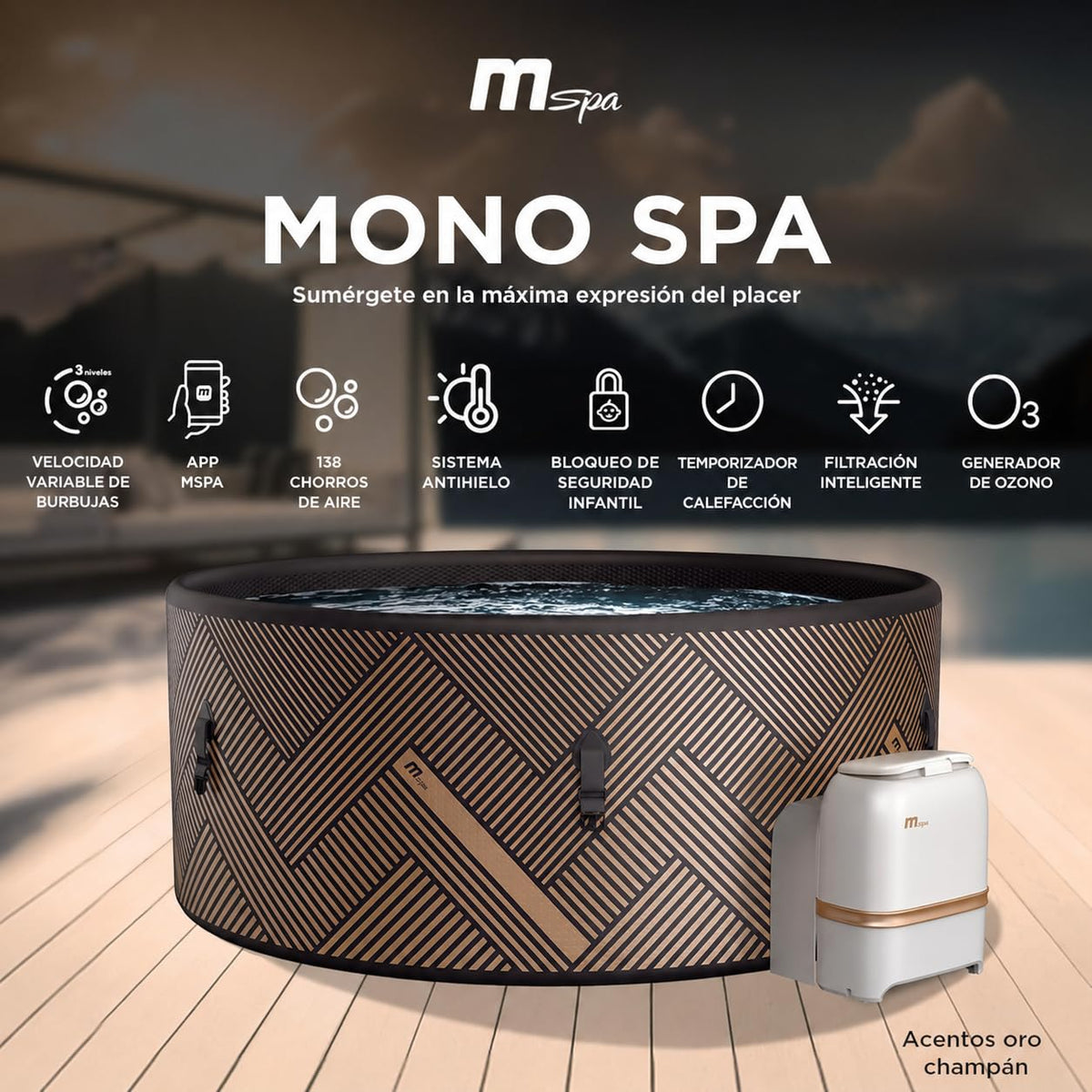 MSpa - whirpool runder Mono-Eco für 4-6 Personen