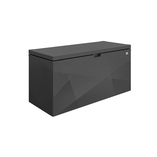 Biohort – StyleBox baule metallico di design per esterni Grigio scuro metallizzato