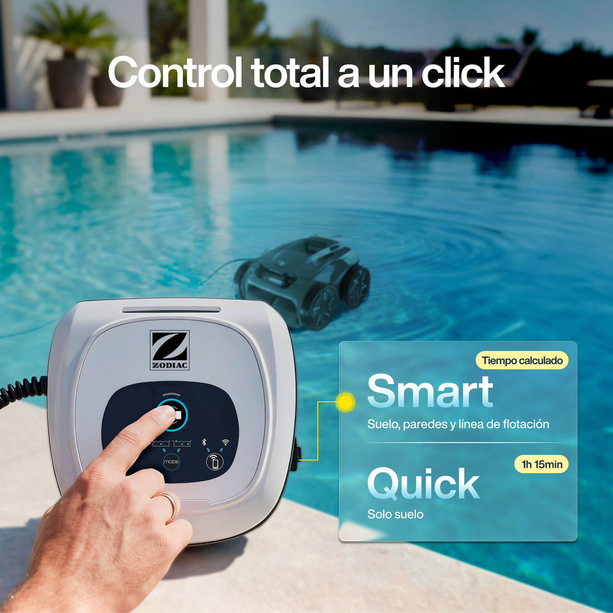 Zodiac - Alpha OA 6600 iQ Robot limpiafondos con cable para piscina