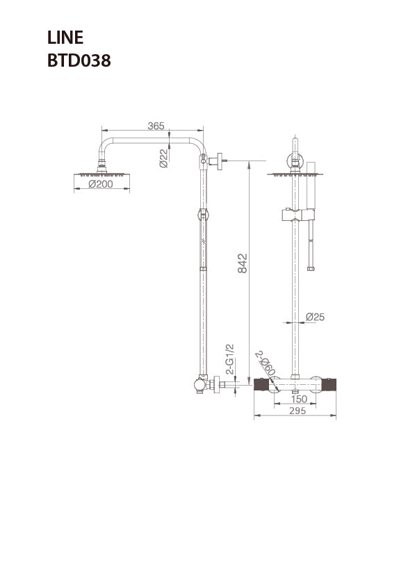 Imex – Colonne de douche thermostatique Line