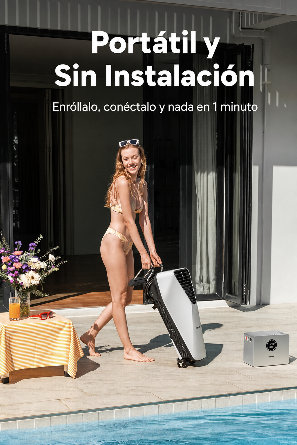 iGarden Swim Jet 5 Horas Máquina de Contracorriente Portátil para Piscina sin Obras