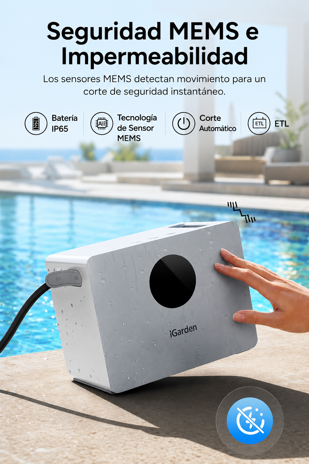 iGarden Swim Jet 5 Horas Máquina de Contracorriente Portátil para Piscina sin Obras