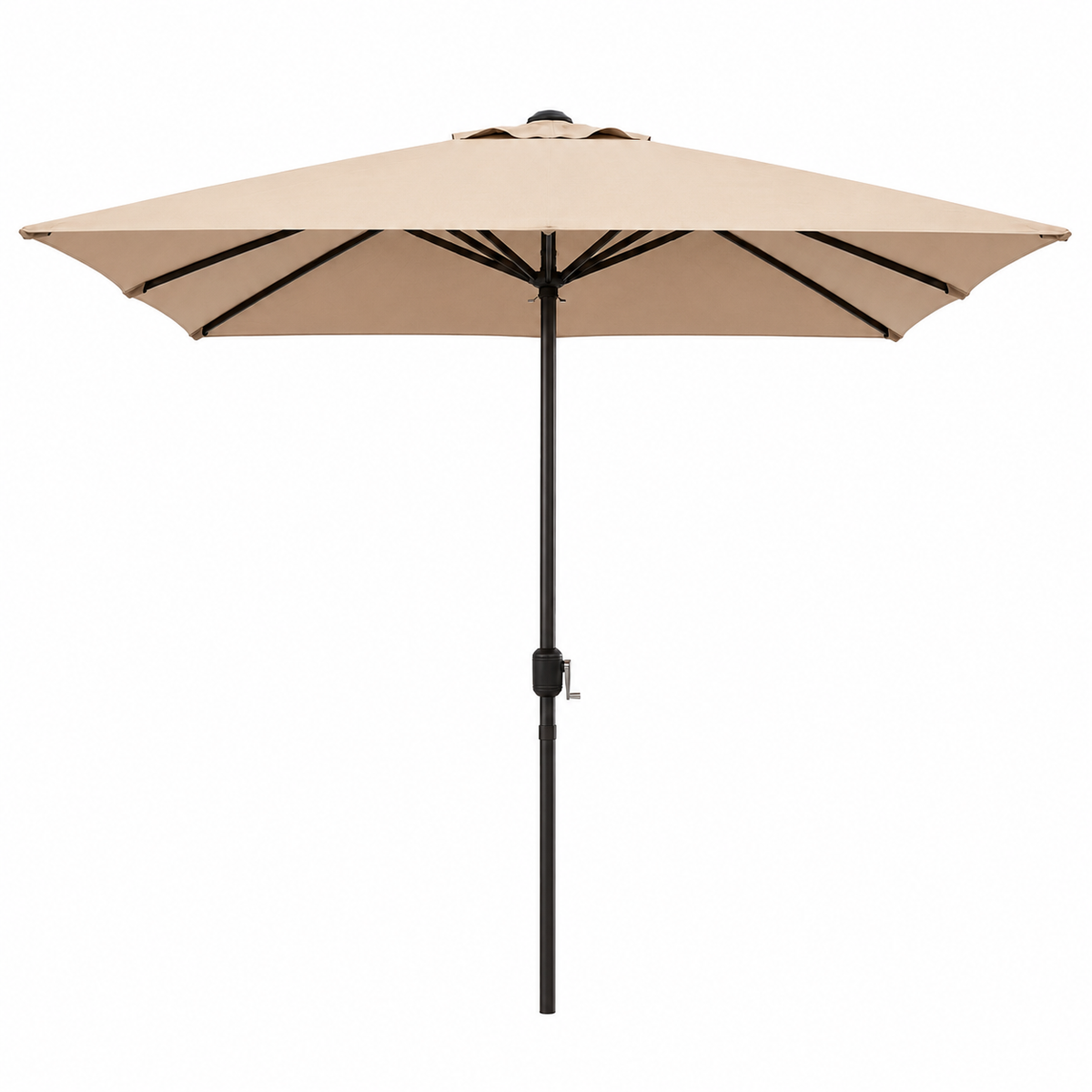Verstelbare parasol voor de tuin, 3 meter, met zwengel, kaki