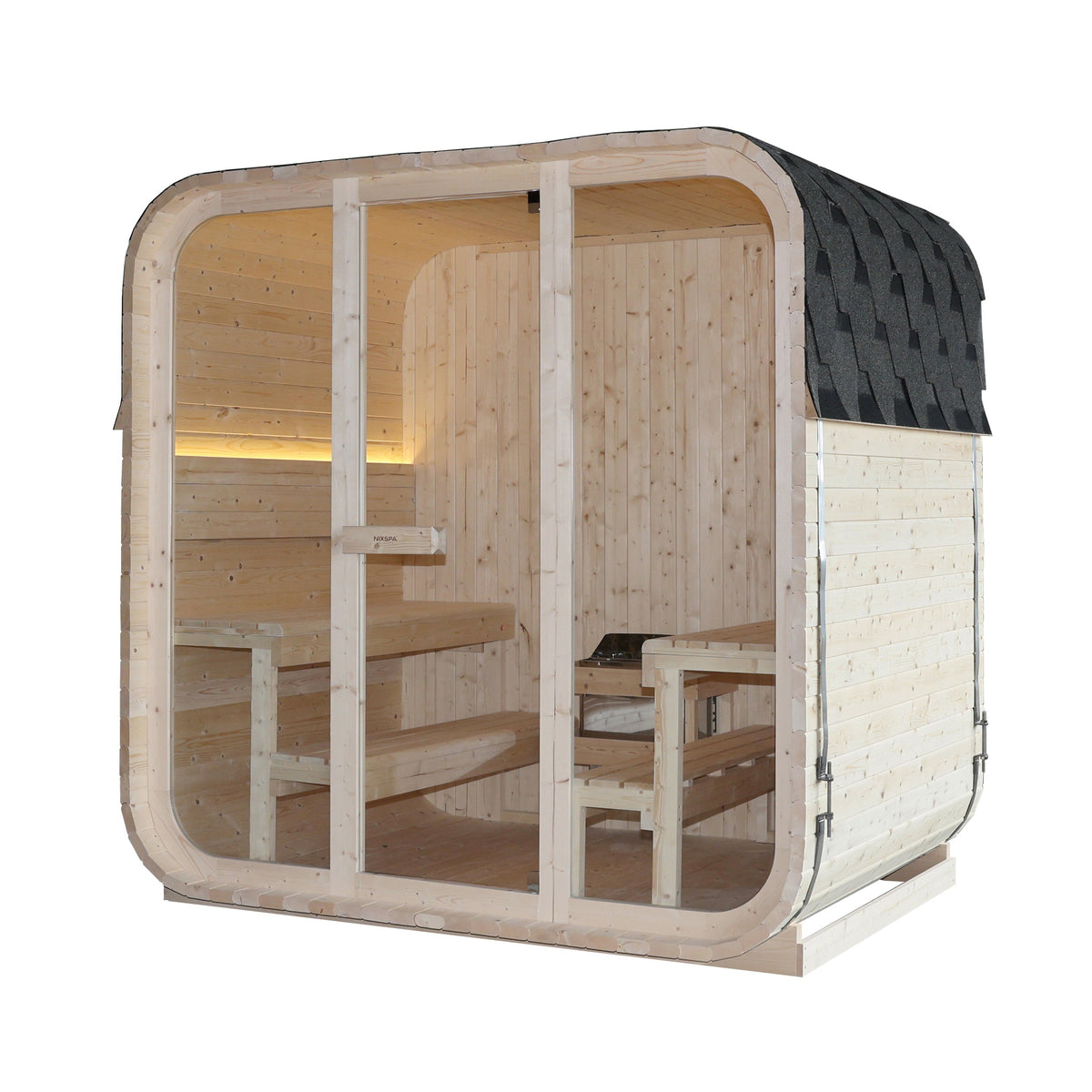 Sauna Exterior Cubo Panorámica Jardín 4-6 Personas