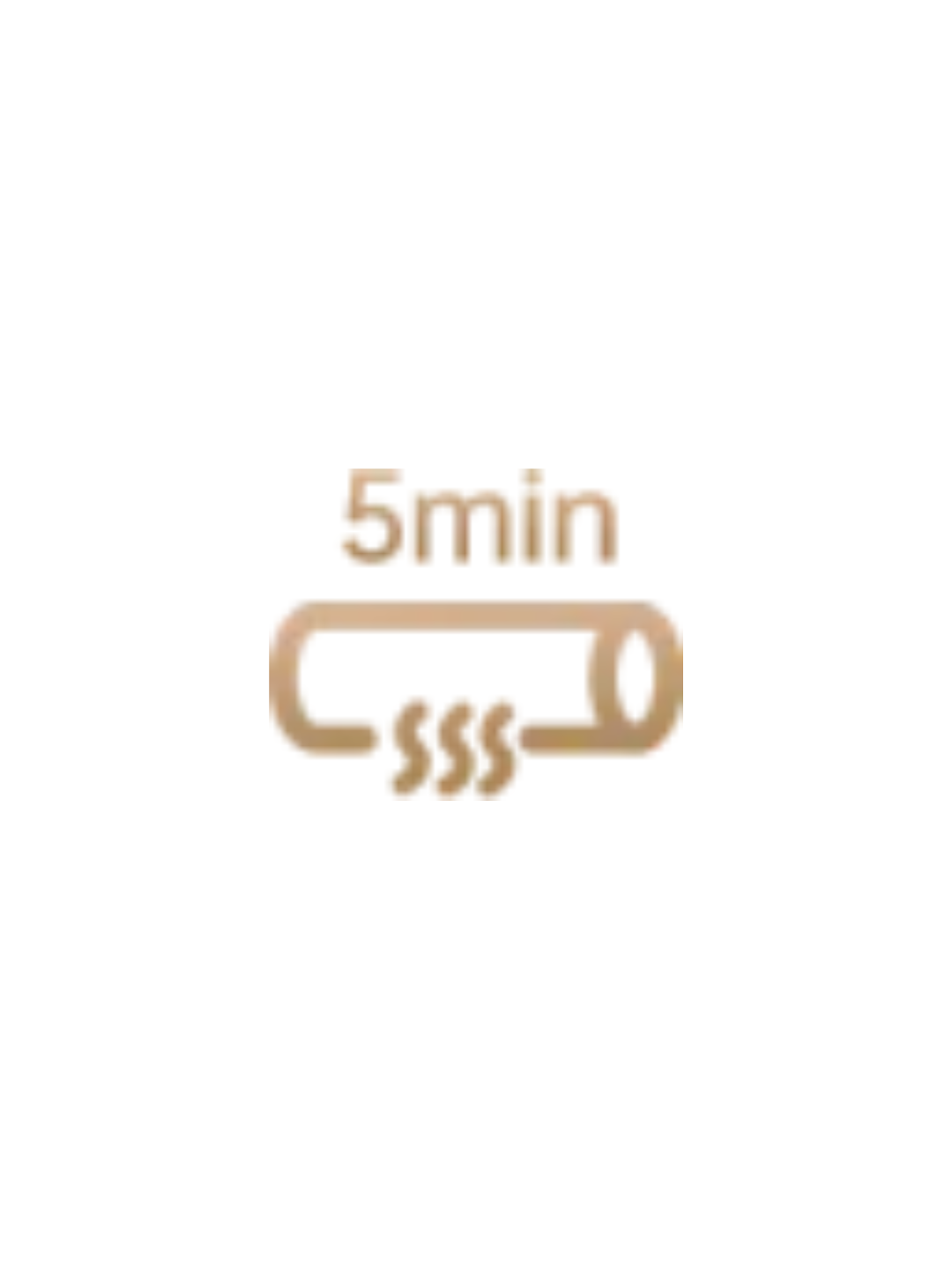 Secado con aire caliente y con sellado en 5 min