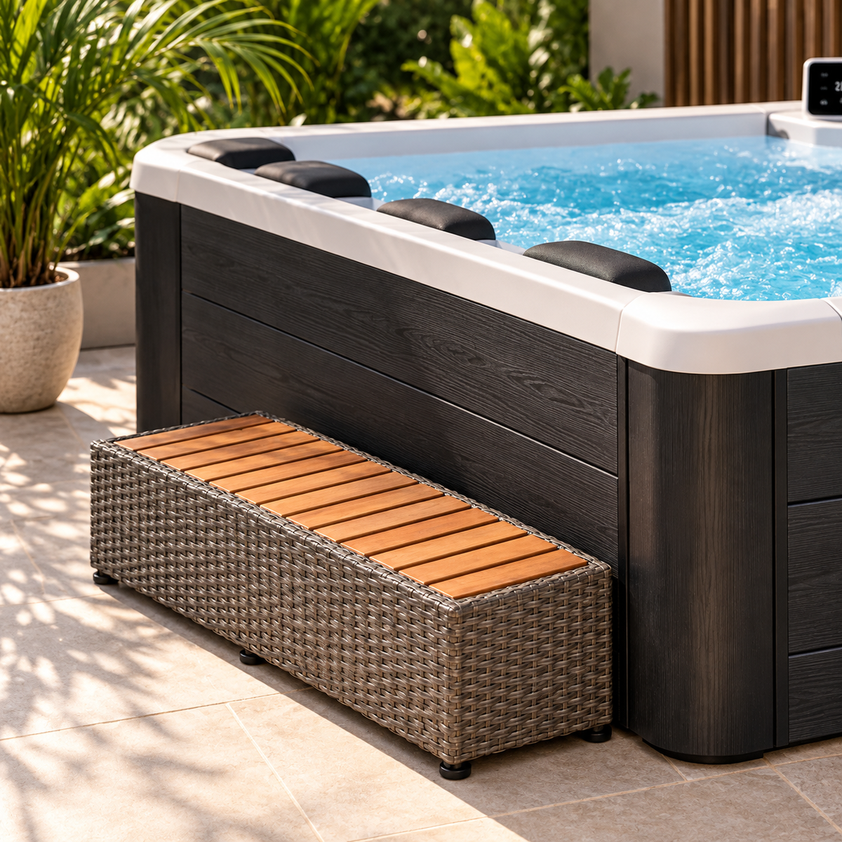 MSpa - Wicker Step B0303098 opstapje voor spa met rotanlook