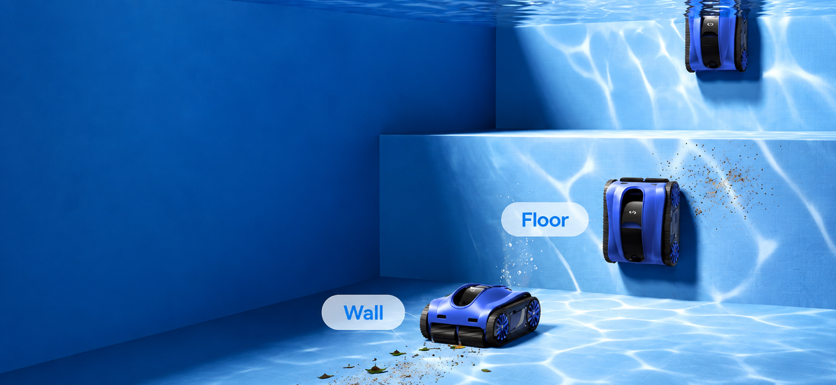 Limpieza del piso a la línea de flotación