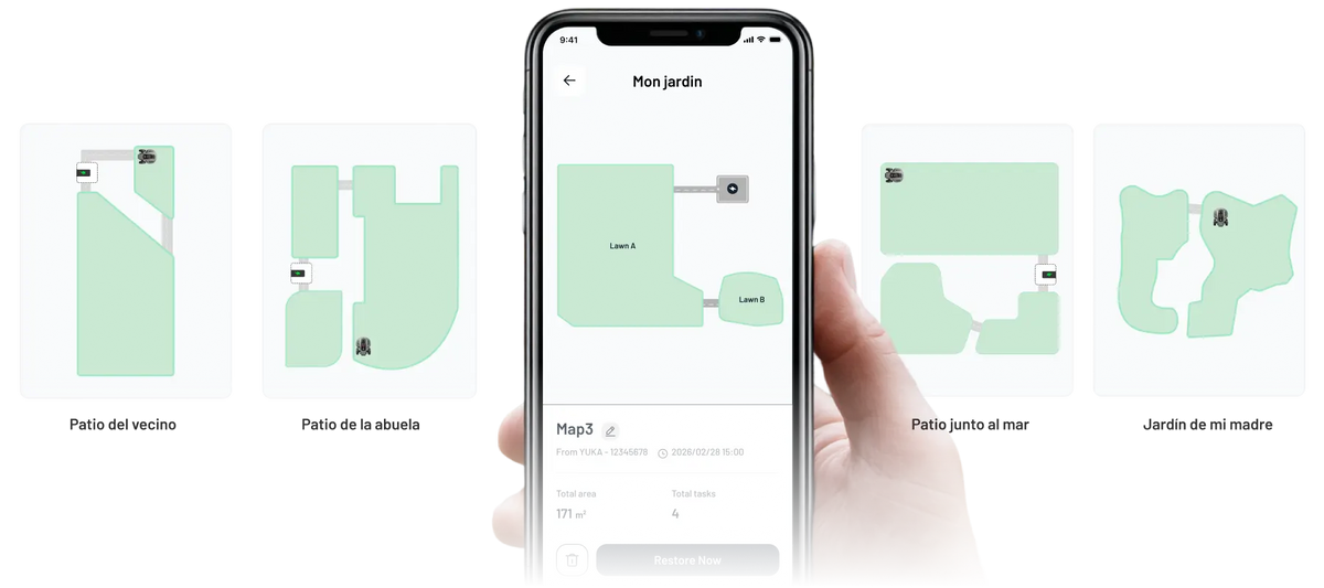 Domine Su Césped con LiveMap* de Mammotion