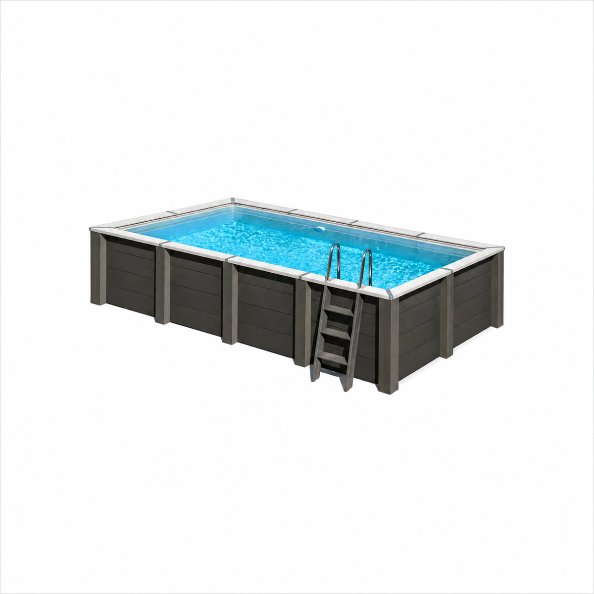 Piscina elevada de composite Gre rectangular KPCOR60LT con iluminación LED (606 × 326 × 124 cm)