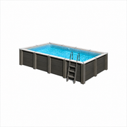 Piscina elevada de composite Gre rectangular KPCOR60LT con iluminación LED (606 × 326 × 124 cm)