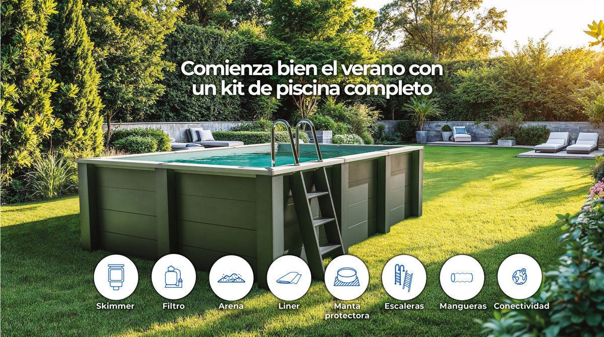 Piscina elevada de composite Gre rectangular KPCOR60T (595 × 315 × 126 cm)