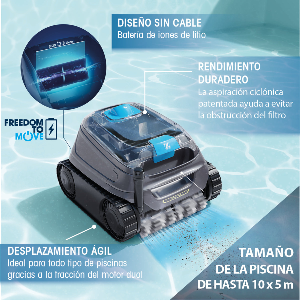 Zodiac - Freedom Lite poolroboter ohne kabel
