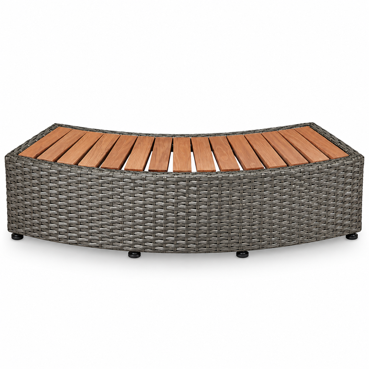 MSpa – Whirlpool-Set Bergen, 4–6 Personen, mit Rattan-Gartenmöbelset (rund)