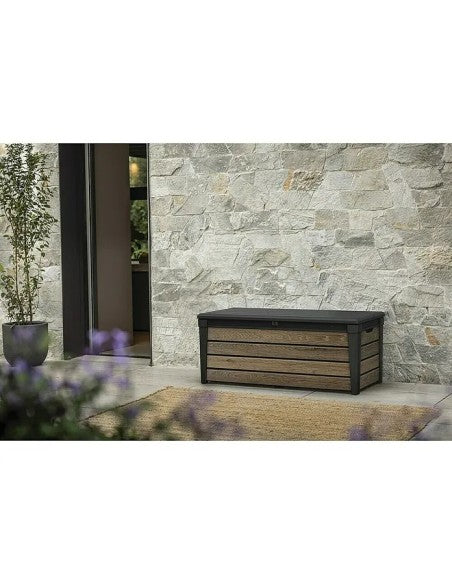 Keter - Arcón de exterior 120G Deco marrón