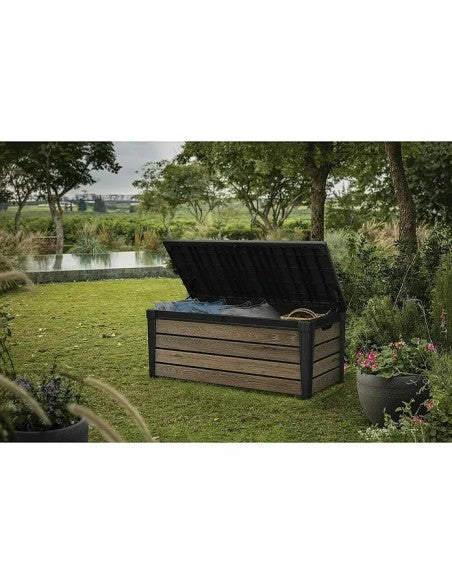 Keter - Arcón de exterior 120G Deco marrón
