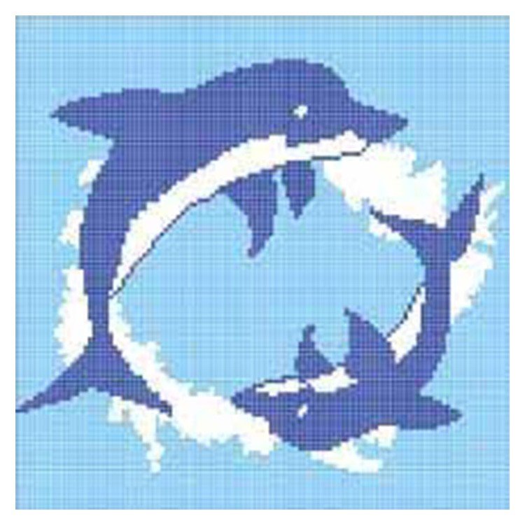 AstralPool - Motif gresite dauphins jouant 3330 x 1330 mm - BricoandPool