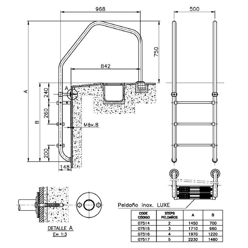 AstralPool - Escalera Modelo 1000 - BricoandPool