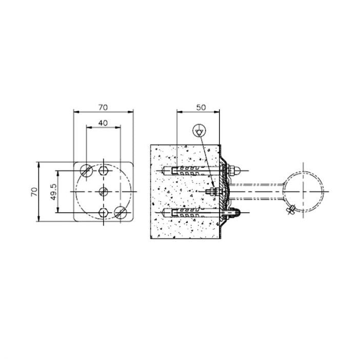 AstralPool - Kit Adaptación Soporte Pasamanos Piscina Liner - BricoandPool
