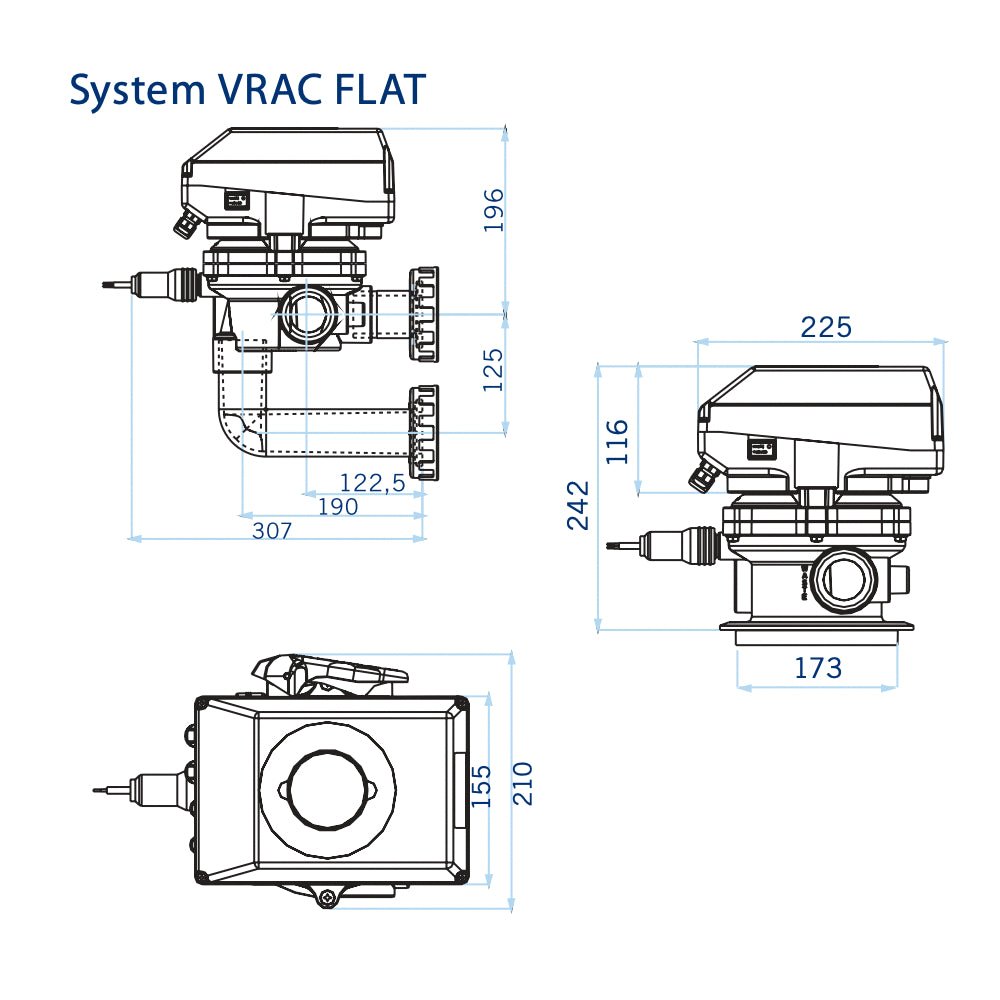 Astralpool - Válvula selectora automática System VRAC Flat Lateral - BricoandPool