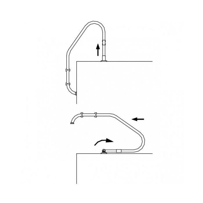 AtralPool - Anclaje Escalera Articulado con Pletina 08727 - BricoandPool