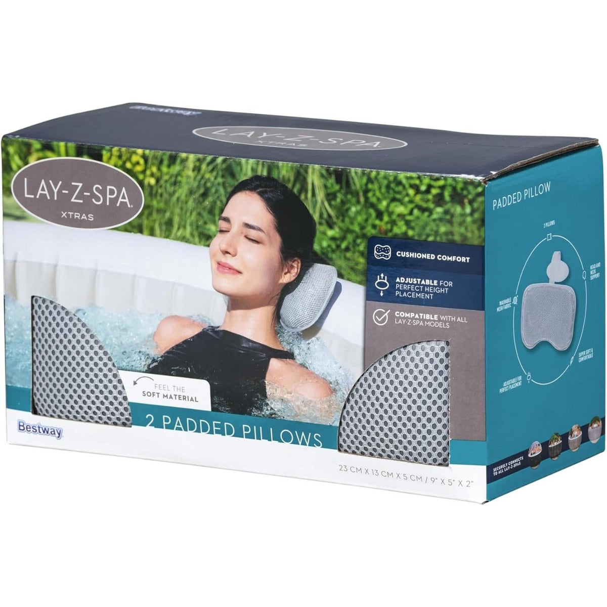 Bestway - Almohadas acolchadas Lay - Z - Spa reposacabezas para cuello y cabeza - BricoandPool