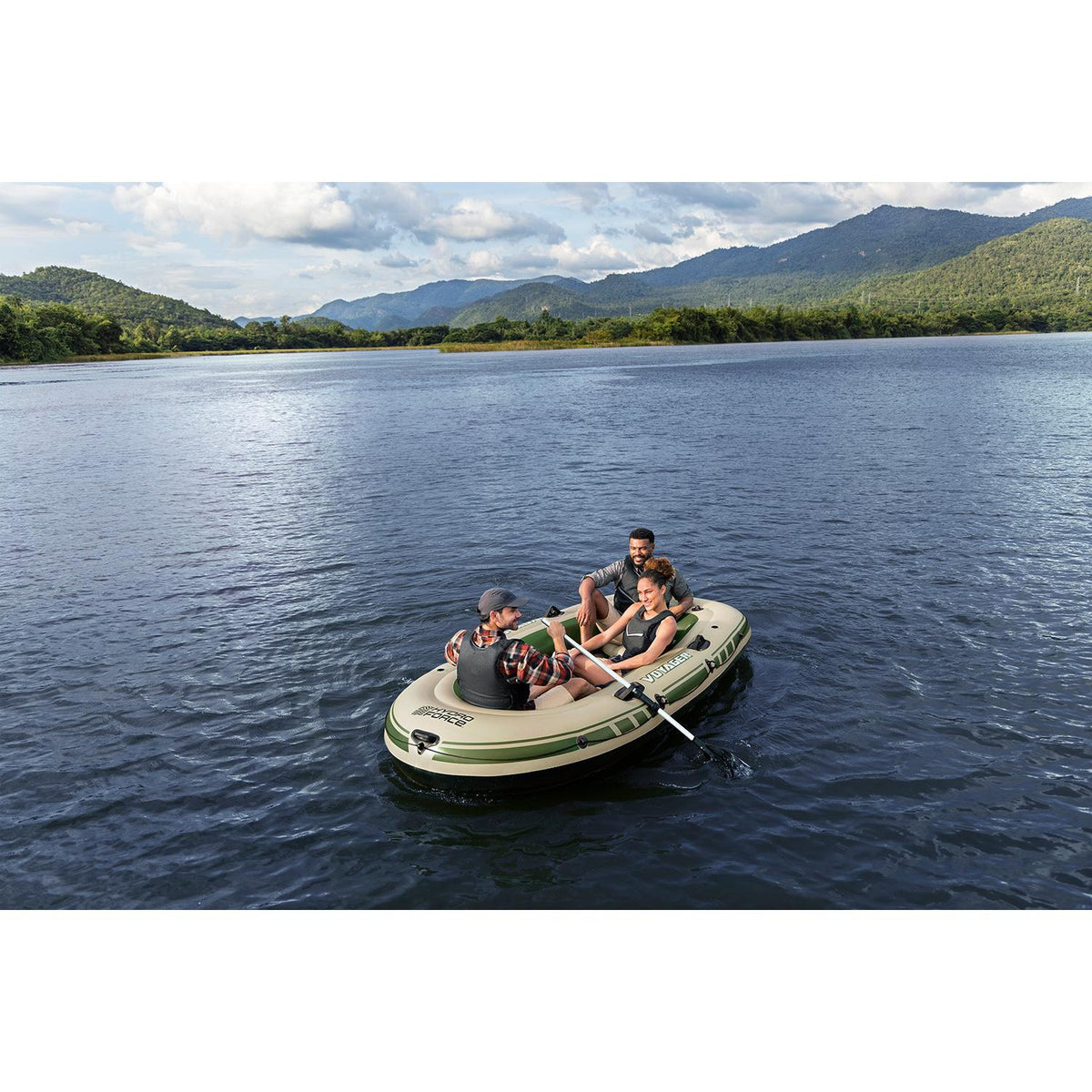 Bestway – Barca hinchable Voyager X3 Raft Set (294 × 137 cm) - BricoandPool