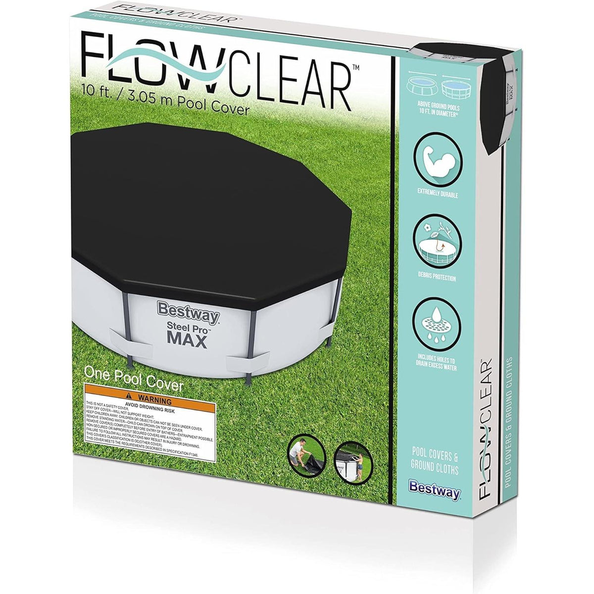 Bestway - Cobertor de invierno circular para piscina desmontable - BricoandPool