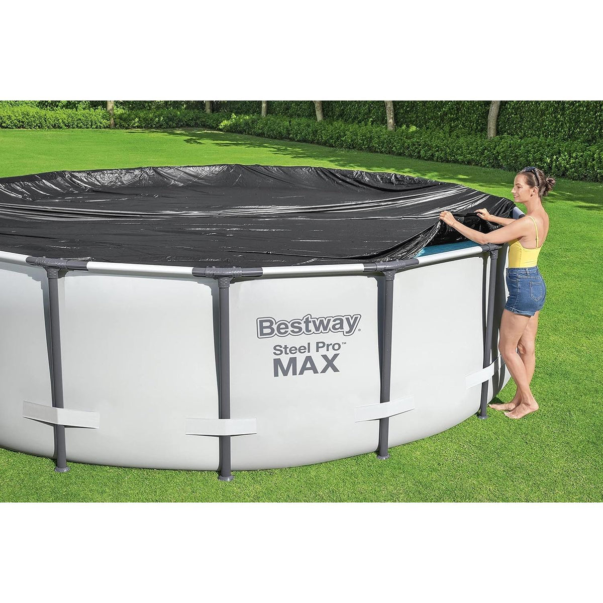 Bestway - Cobertor de invierno circular para piscina desmontable - BricoandPool