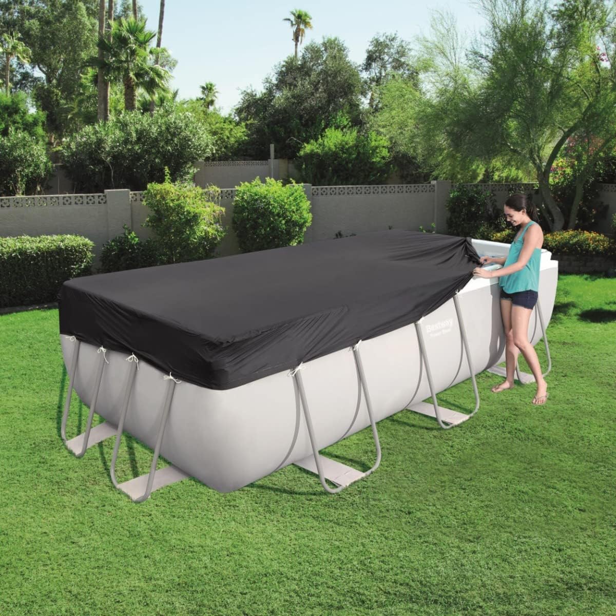 Bestway - Cobertor de invierno rectangular para piscina desmontable - BricoandPool