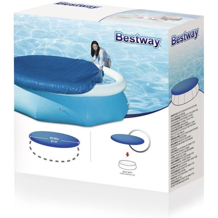 Bestway – Cobertor para piscina hinchable redonda 244 cm - BricoandPool