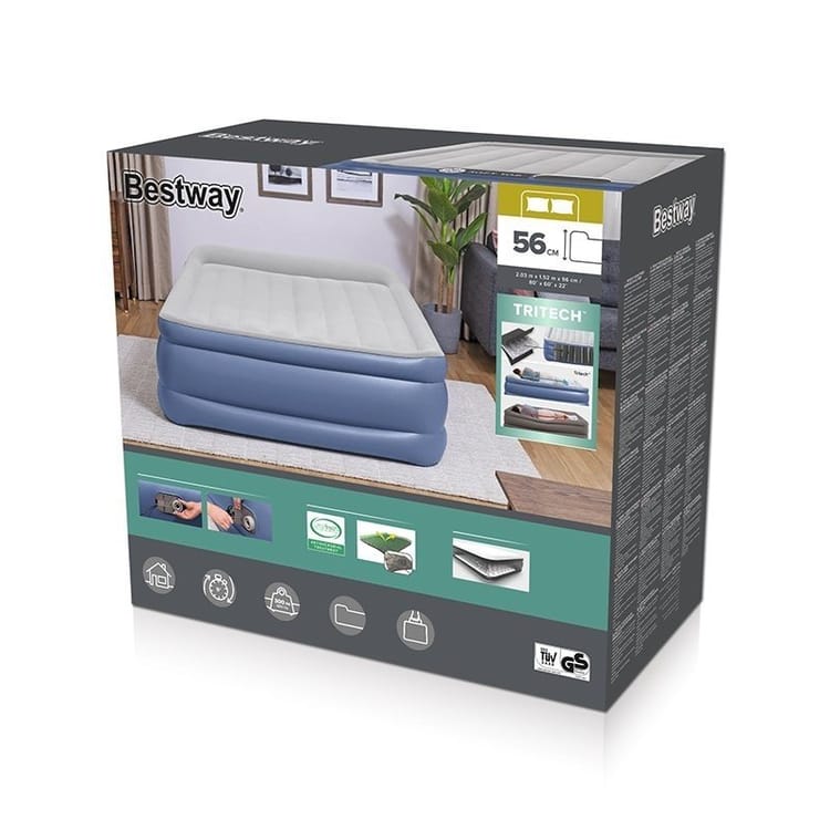 Bestway – Tritech luchtbed met ingebouwde elektrische pomp 56 cm - BricoandPool