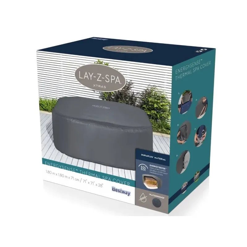 Bestway – Schutzabdeckung für Lay-Z-Spa Whirlpool, quadratisch – BricoandPool