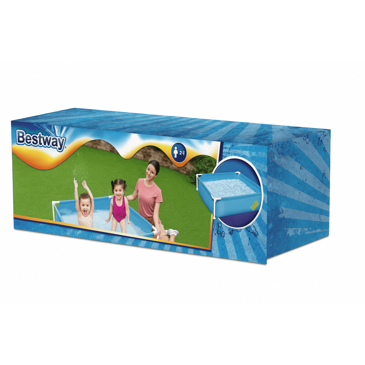 Bestway – Opzetzwembad My First Frame (122 × 122 × 30,5 cm) - BricoandPool